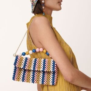 Lele Sadoughi Multicolor Beaded Bag
